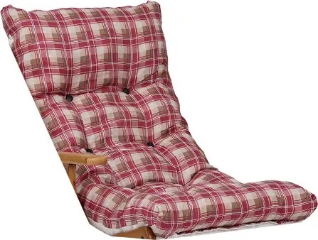 Cuscino per sdraio dondolo poltrona relax imbottito - stile scozzese Rosso New