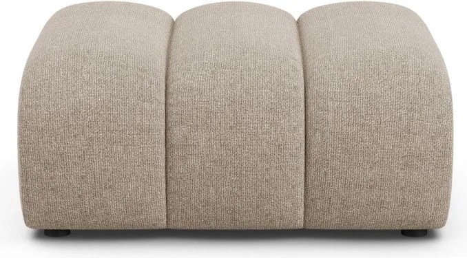 Poggiapiedi beige con rivestimento in ciniglia Lupine – Micadoni