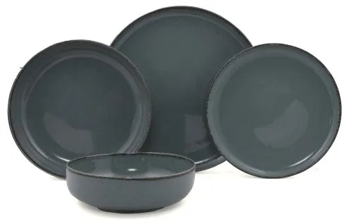 Set da tavola 16 pezzi grigio/porcellana