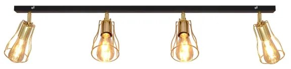 Faretto TUBE 4xE27/15W/230V oro/nero