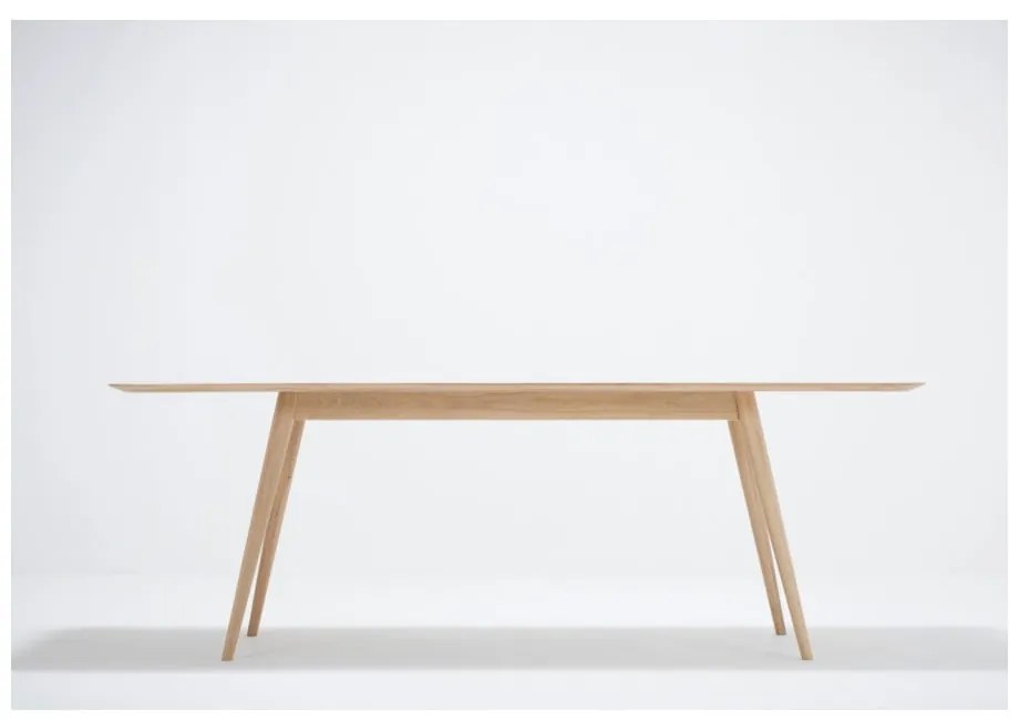 Tavolo da pranzo in legno massiccio di quercia , 220 x 90 cm Stafa - Gazzda