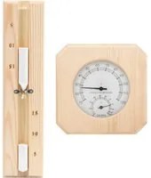 Set Timer Igrotermografo e Clessidra Sauna 2 in 1 Massello Pino 51687