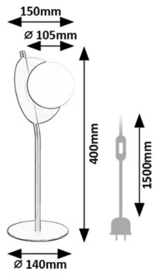Rabalux 74221 - Lampada da tavolo JULES 1xG9/5W/230V