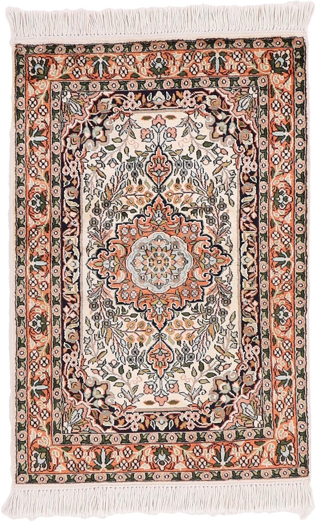 Cashmere Silk Tappeto 60x90 (Iran) Annodato A Mano