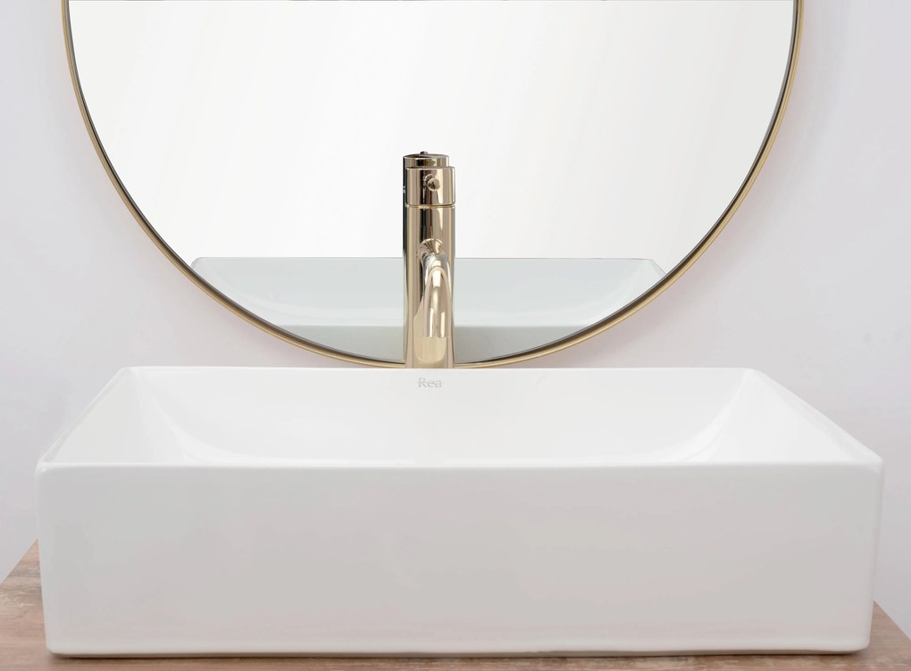 Lavabo da appoggio Rea Inga White