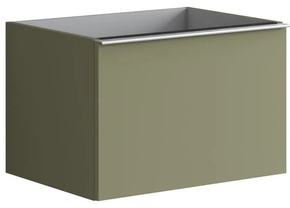 Mobile da bagno sotto lavabo Pixel plain verde salvia laccato L 60 x H 40 x P 45.5 cm 2 cassetti, lavabo non incluso