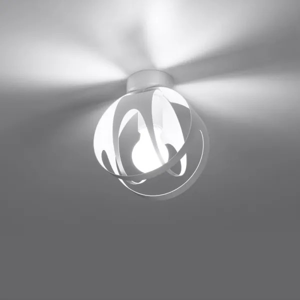 Sollux SL.1082 - Lampadario a plafone TULOS 1xE27/60W/230V bianco