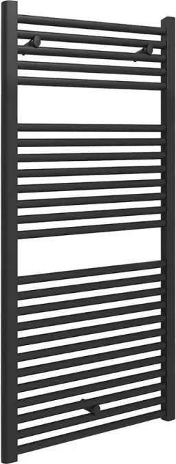 Termoarredo scaldasalviette 500x1200 nero opaco con interasse 45 cm