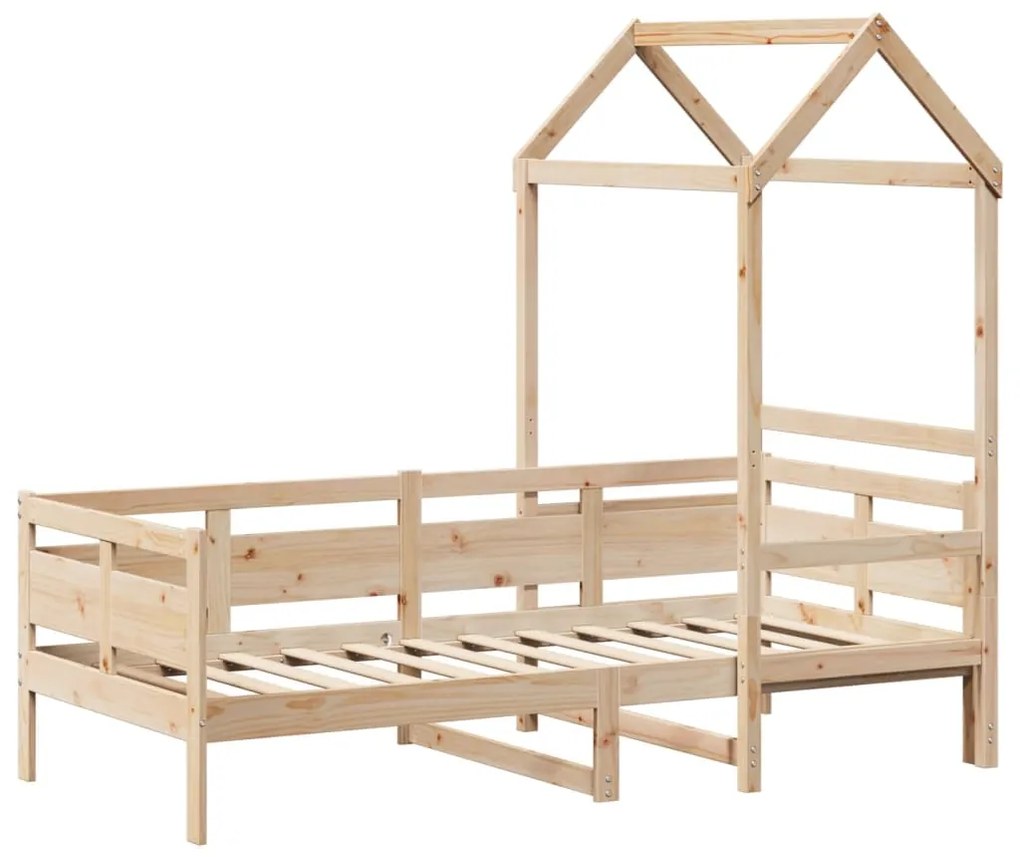 Dormeuse con tetto 80x200 cm in legno massello di pino