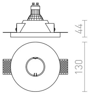 RED - Design Rendl - R12357 - Luce da incasso DAG 1xGU10/35W/230V