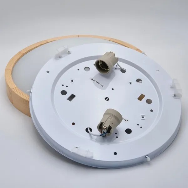 Plafoniera NATURAL SLIM 2xE27/60W/230V Ø 37 cm pino