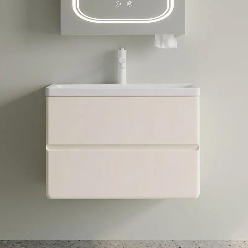 Mobile bagno 60 cm lavabo integrato e specchio contenitore | KAM-SM60 - KAMALU