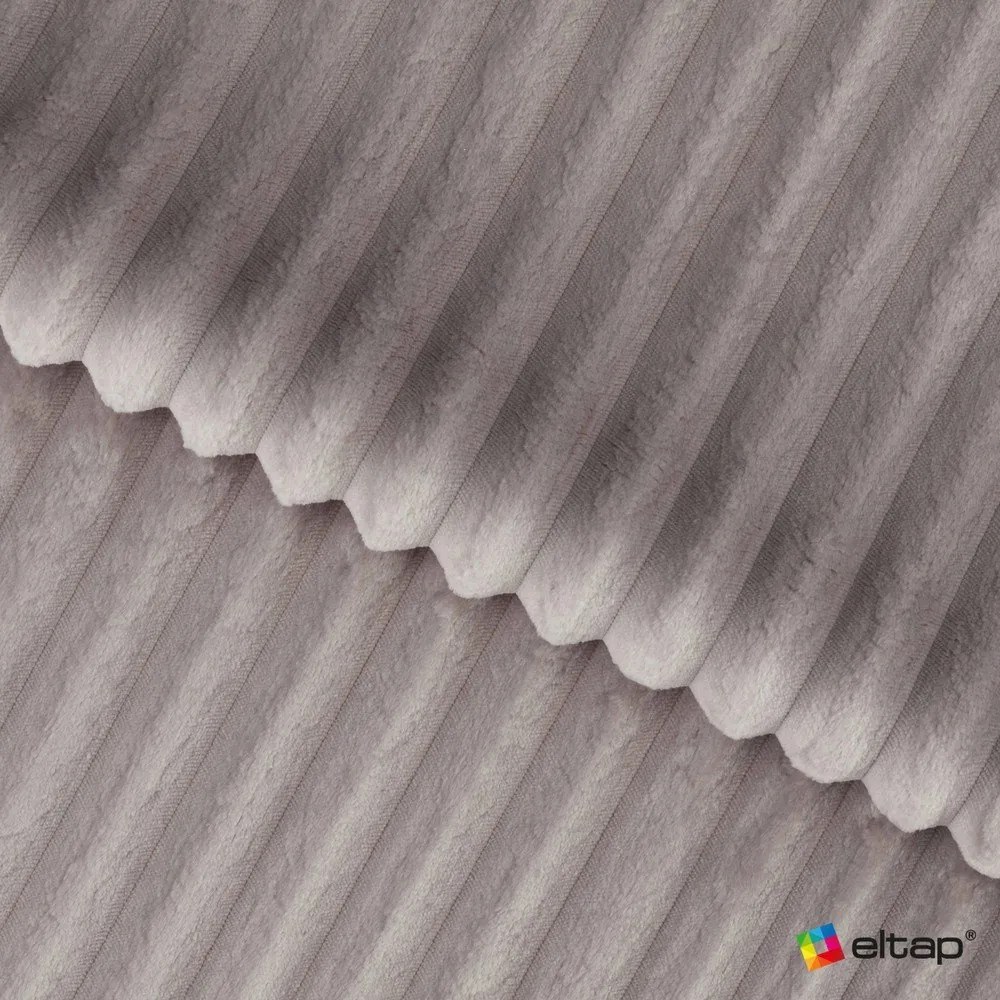 Divano grigio allungabile con rivestimento in velluto a coste 256 cm Cotonn – ELTAP