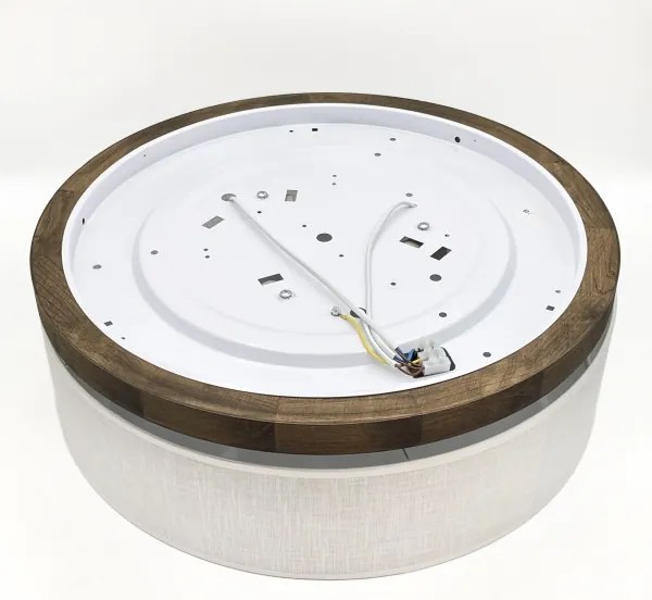 Brilagi - Lampada LED da soffitto BELLADONNA 3xE27/15W/230V Ø50 cm bianco/noce