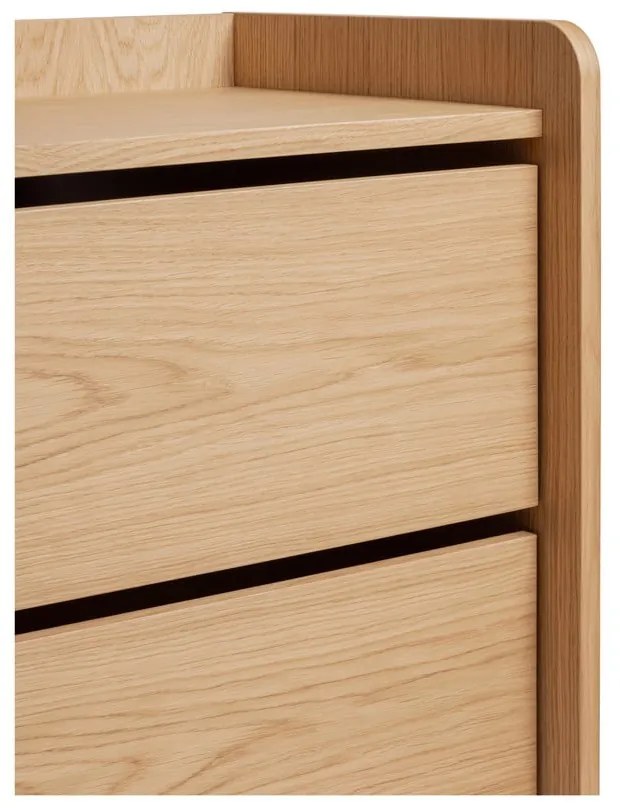 Cassettiera alta colore naturale in rovere 80x82 cm Wrap - Bonami Selection