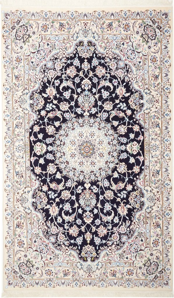 Nain Tappeto persiano 250x150 Blu (Iran) Annodato A Mano