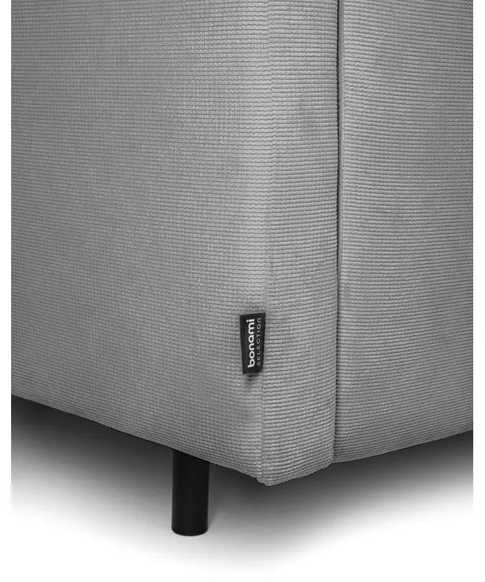 Divano grigio allungabile/con contenitore con rivestimento in velluto a coste 215 cm Bjork – Bonami Selection