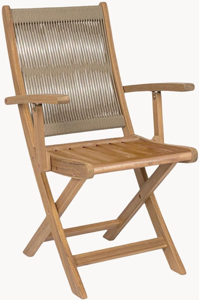 Set di 2 poltroncine da giardino in legno di acacia Danubio