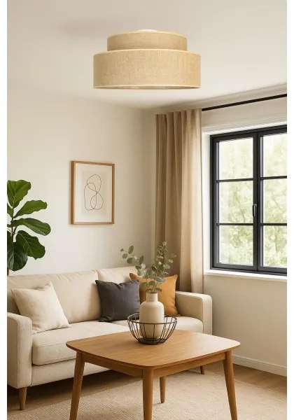 Plafoniera BOHO 1xE27/60W/230V diametro 40 cm beige