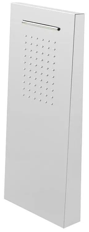 Soffione doccia a sbalzo 22x50 cm cromato in acciaio inox con cascata