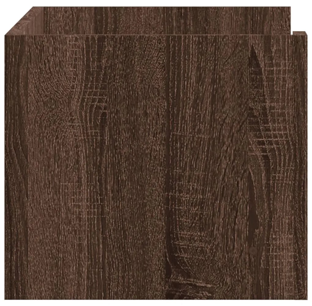 Mensola a muro rovere marrone 70,5x35x30,5 cm legno multistrato