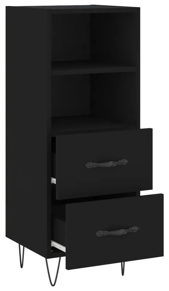 Credenza nero 34,5x34x90 cm in legno multistrato