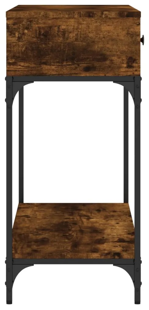 Tavolino consolle rovere fumo 100x34,5x75cm legno multistrato