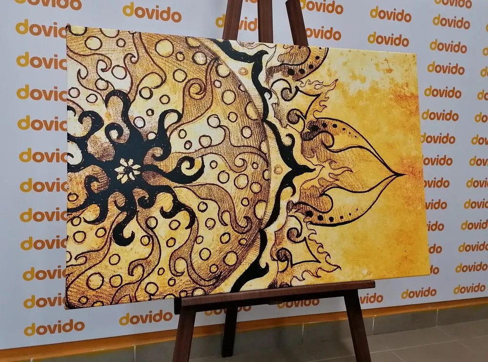 Stampa su tela – Mandala con tocco vintage