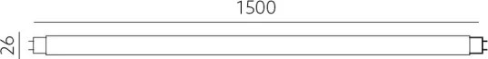Tubo fluorescente LED T8 G13/22W/230V