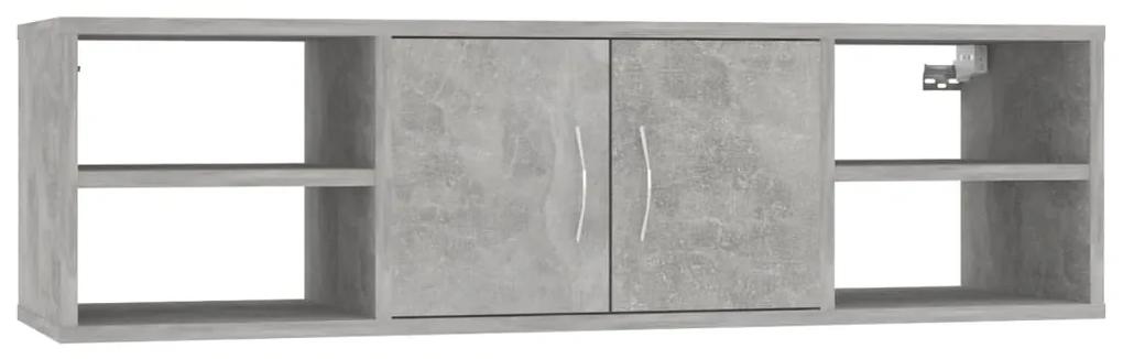 Scaffale a parete grigio cemento 102x30x29 cm in truciolato