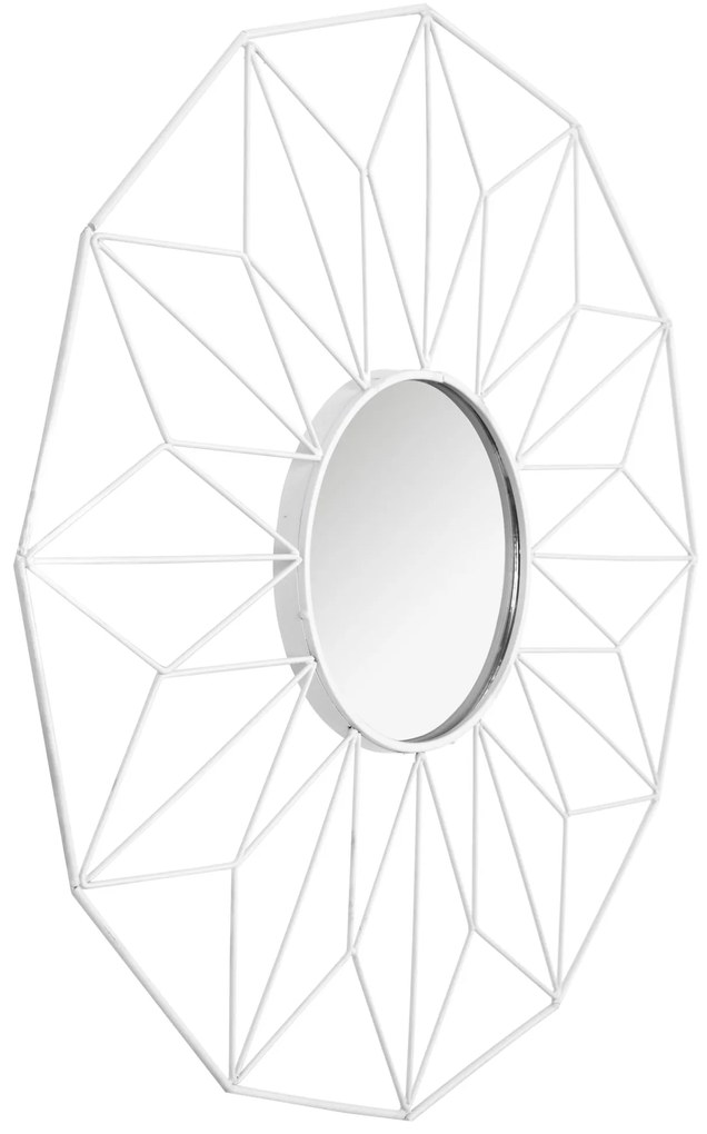 Specchio geometrico dodecagonale White 58 cm