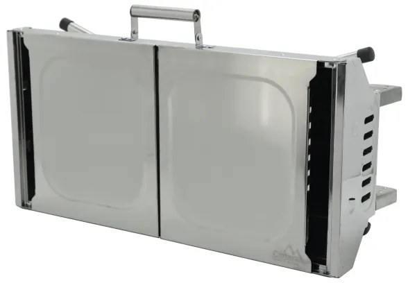 Griglia a carbone portatile cromata lucida