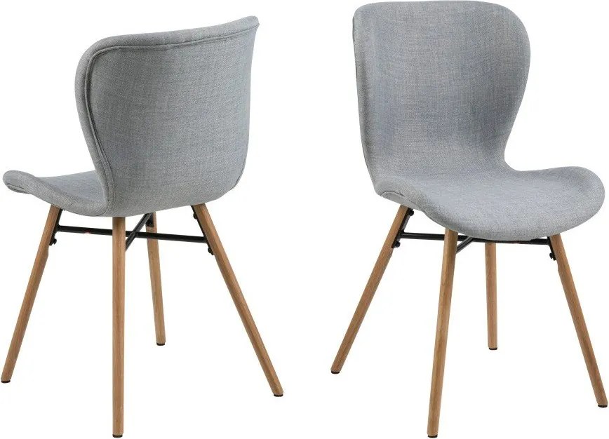 Set di 2 sedie da pranzo grigio chiaro Batilda - Actona