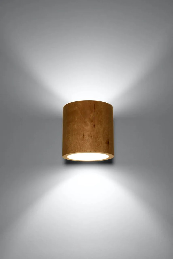 Applique da Parete in Legno Naturale ORBIS 1 G9 da interno