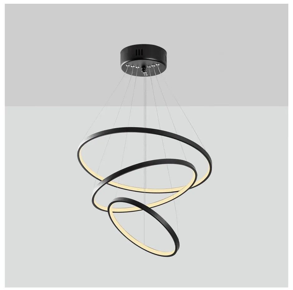 Nero Apparecchio a sospensione LED ø 50 cm Simit - Opviq lights