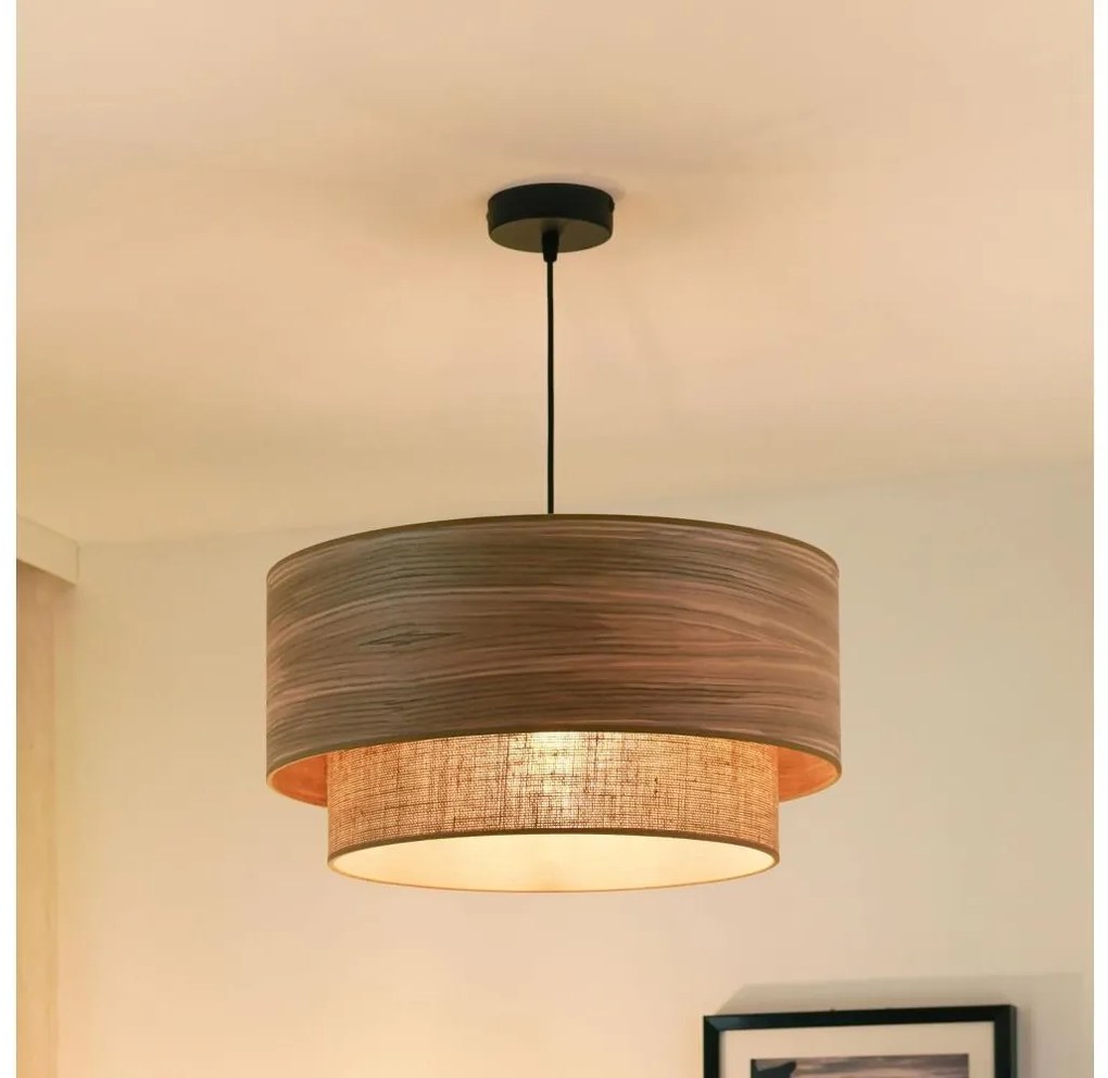 Brilagi - Lampadario a sospensione con filo MONTANA BOHO 1xE27/15W/230V diametro 45 cm marrone/nero