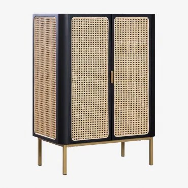 Credenza in legno Enrick Nero - Sklum