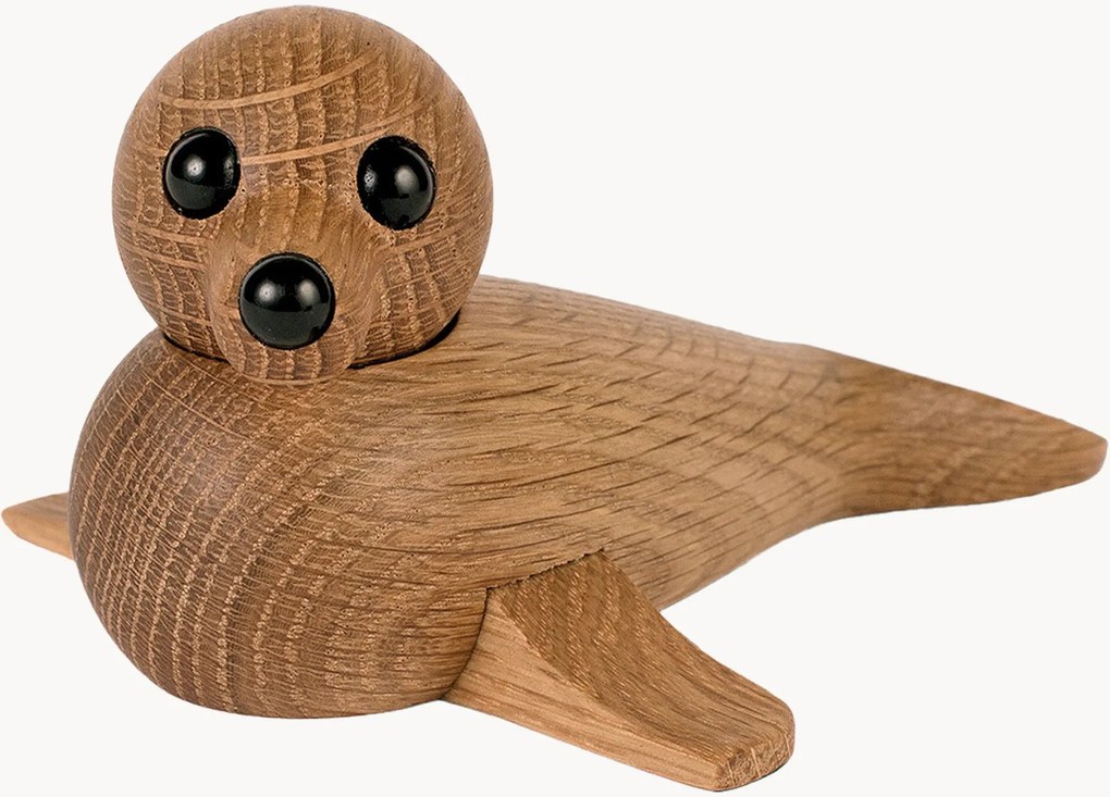 Oggetto decorativo in legno di quercia fatto a mano Baby Seal