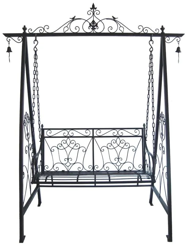 Altalena da giardino in metallo nero Kari - Garden Pleasure