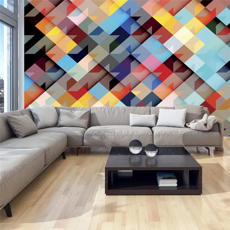 Fotomurale  Colour Patchwork  Colore Nero, Dimensioni e Misure 150x105