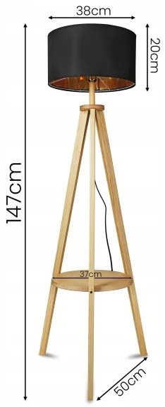 Lampada da terra 1xE27/40W/230V nera