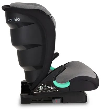 Lionelo - Seggiolino auto NEAL i-Size 100-150 cm Grigio Pietra