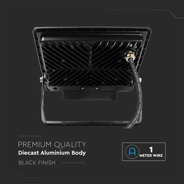 Riflettore LED con sensore LED/50W/230V 6500K IP65 nero