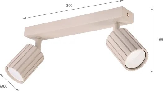 Brilagi - Faretto CRISPINA 2xGU10/10W/230V beige