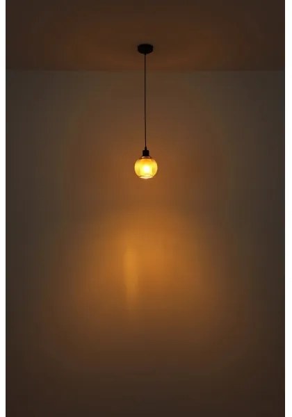 Globo 15638G - Lampadario a sospensione con filo ZUMBA 1xE27/25W/230V diametro 15 cm verde