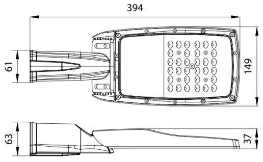 Lampione stradale a LED NOVUM PLUS LED/50W/230V IP65