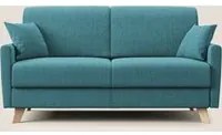 Divano Letto 3 Posti 200x94x97 cm in Tessuto Azzurro