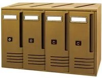 alubox cassetta postale a 4 posti bronzo art. c4 21759