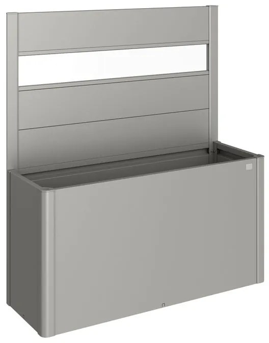 Frangivista con vetro in acciaio metallizzato grigio chiaro BIOHORT L 152 x H 91 cm, spessore 3 mm