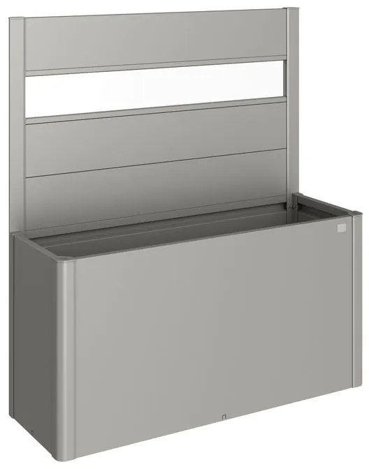 Frangivista in acciaio BIOHORT con vetro, grigio quarzo metallizzato L 152 x H 91 cm, spessore 3 mm